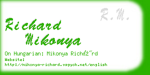 richard mikonya business card